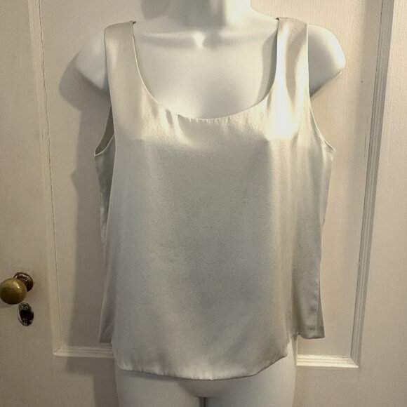 Sylvia Heisel 100% Silk, Light, Slate Blue Camisole/ Tank Top, NWOT.  Size 4 - Picture 1 of 7